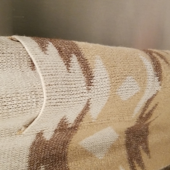 💕JESSICA SIMPSON💕 Open Front Long Cardigan ~ Brown Aztec Print Large L NWT - Picture 5 of 10